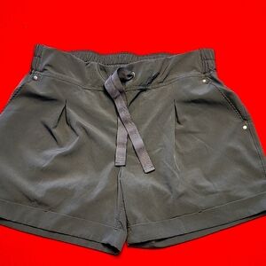 Monetary Performance Gear Gray Shorts with Tie Waist